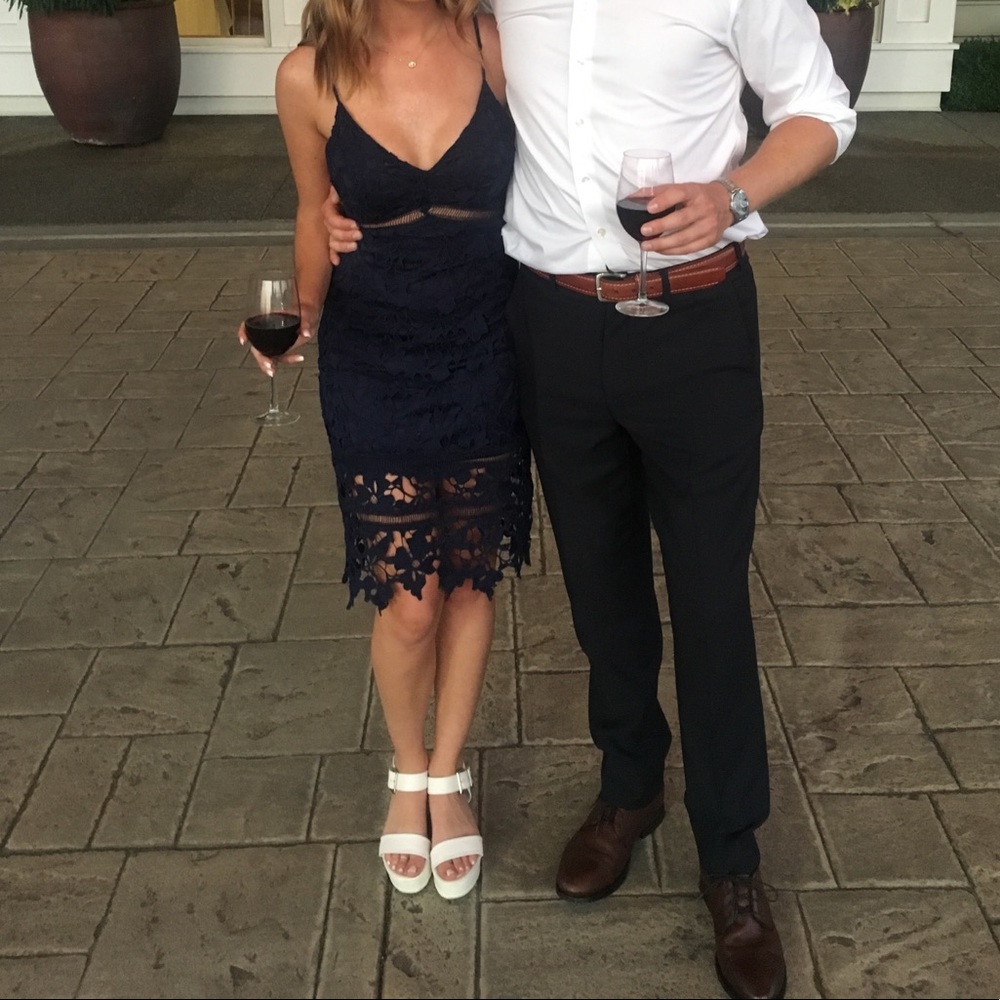 Astr the label blue cocktail dress